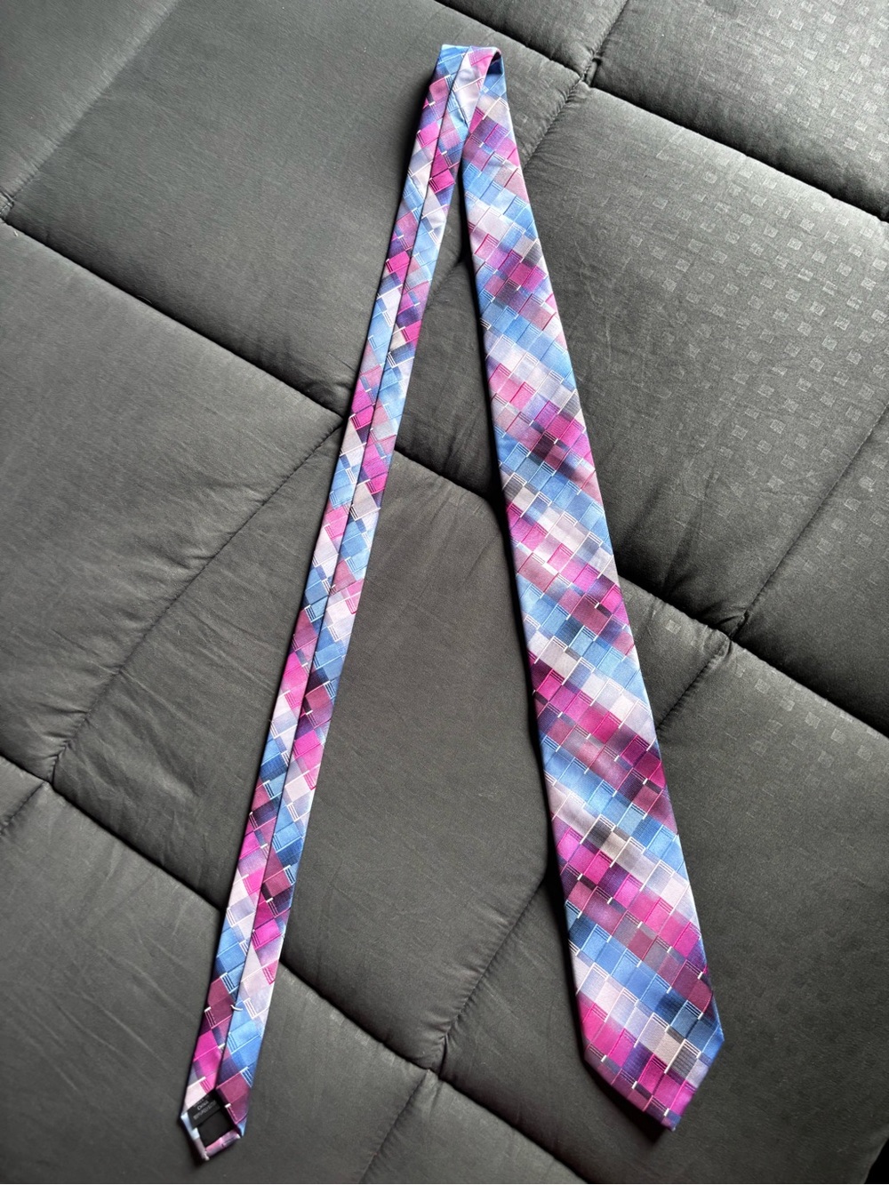 Bespoke Pink & Blue Plaid Soft Tie